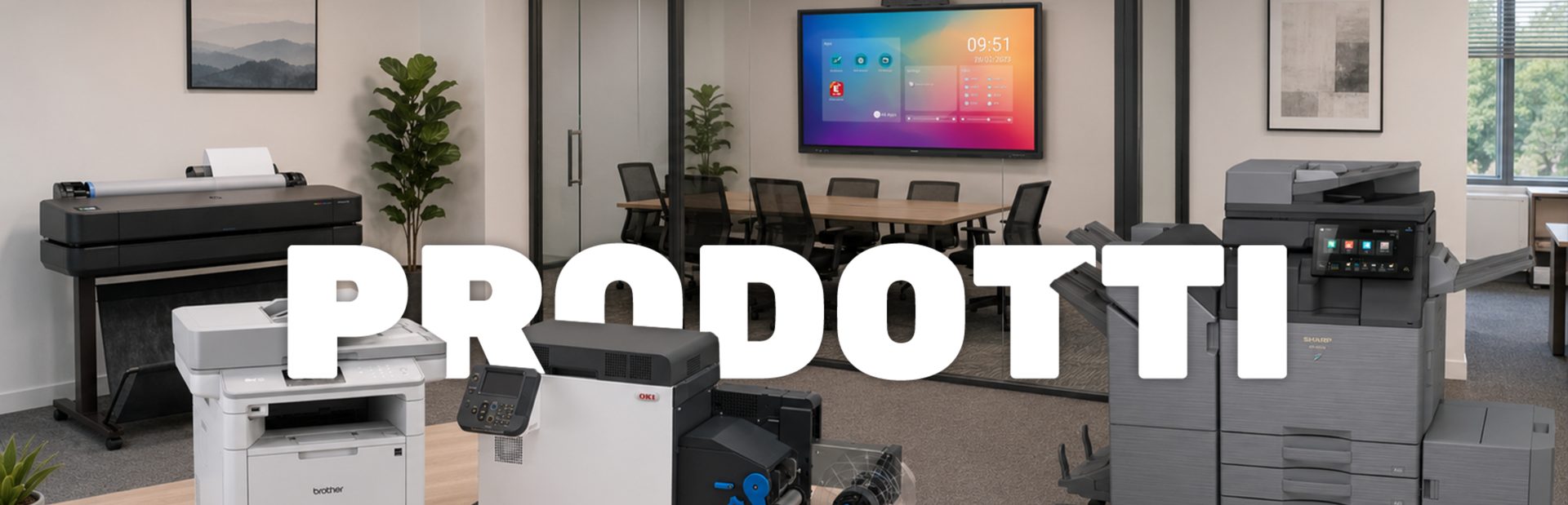 Prodotti Kopia Service: stampanti, multifunzione, plotter e monitor